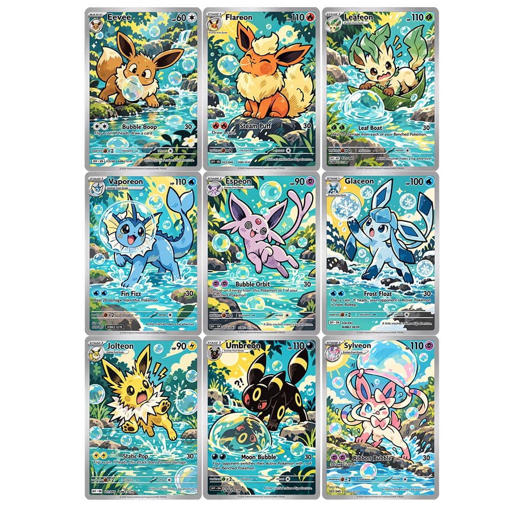 Japanese Fan - 9PCS/Set Juego de Cartas Coleccionables DIY