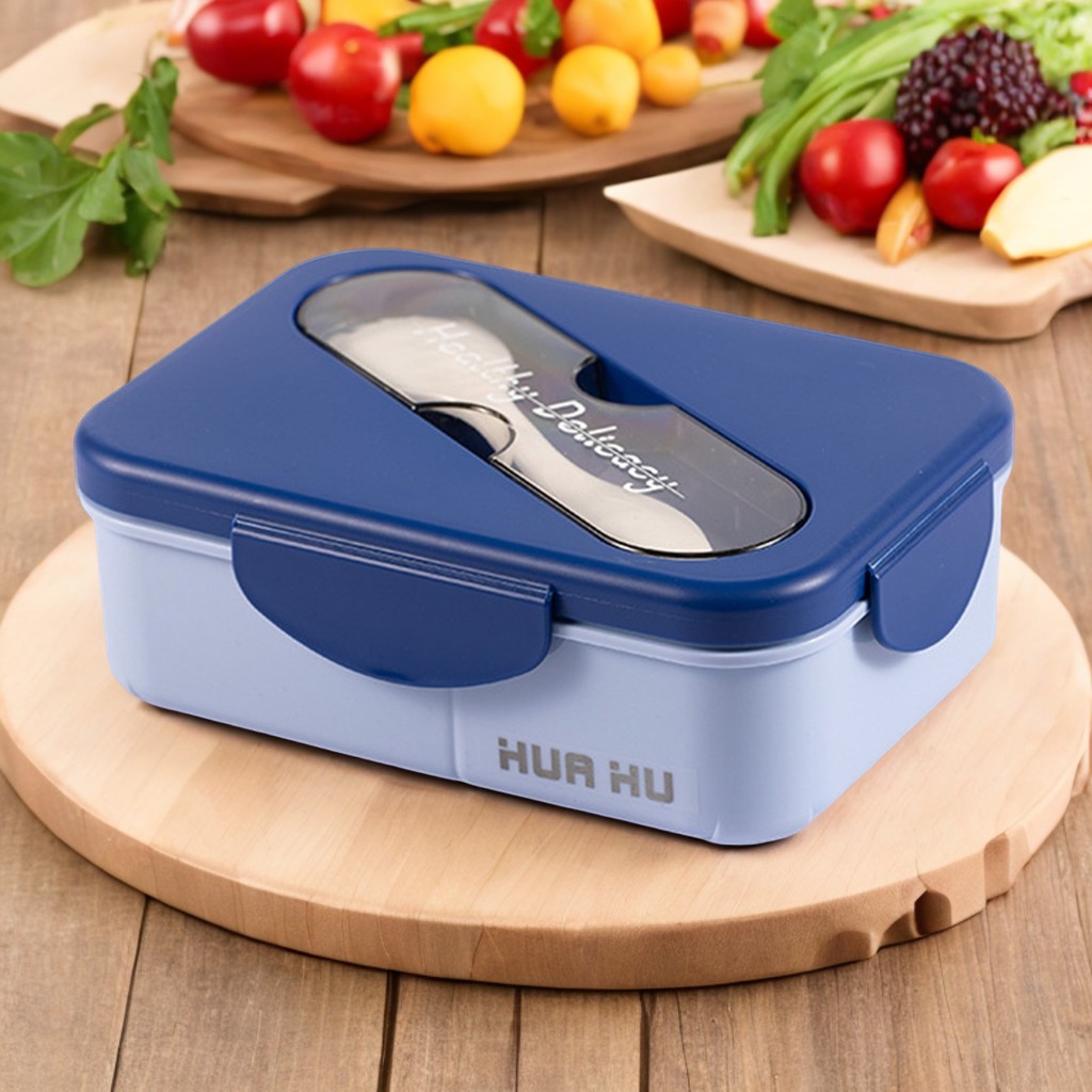 Bento Box - Fiambrera para estudiantes con tenedor, fiambrera