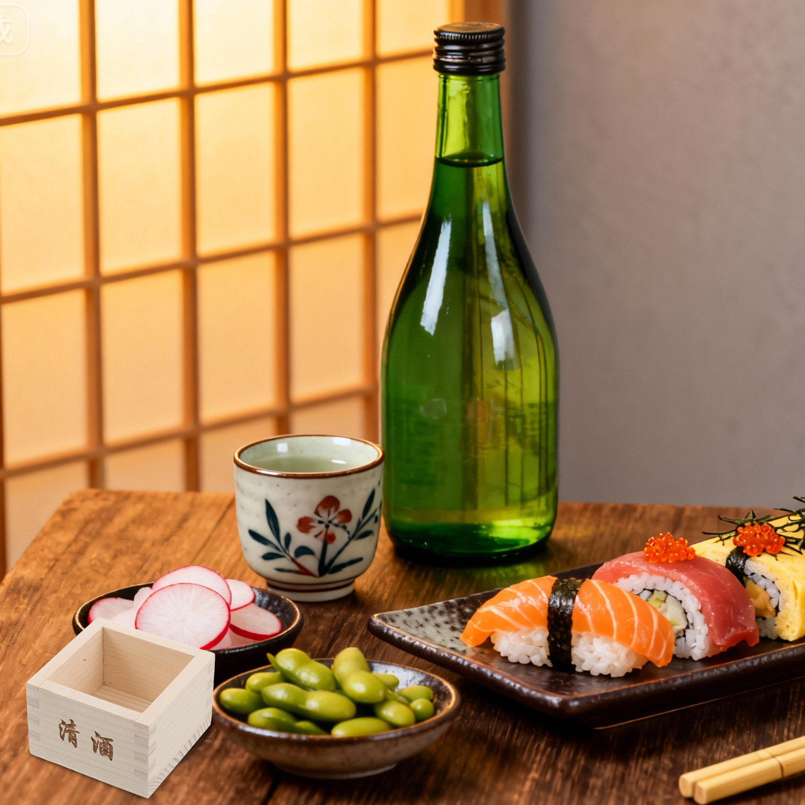 2 cajas de madera para sake, e - Japanese Restaurant Lifestyle reseña y precio